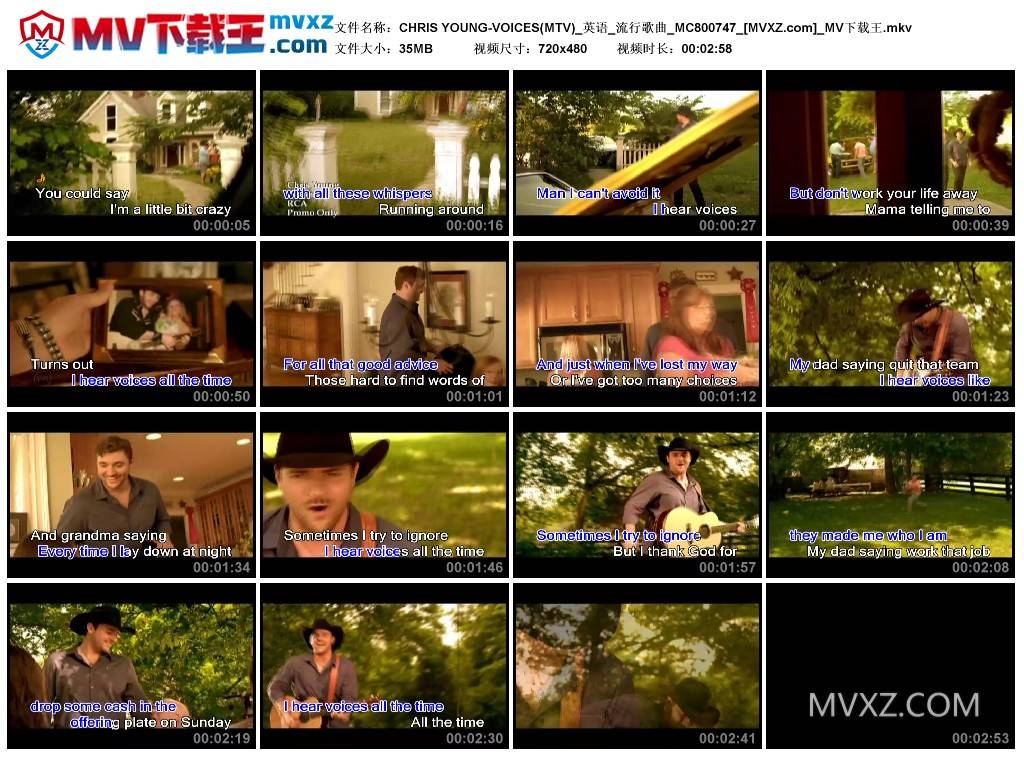 CHRIS YOUNG-VOICES(MTV)_英语_流行歌曲_MC800747